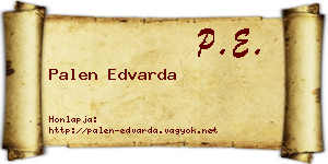 Palen Edvarda névjegykártya